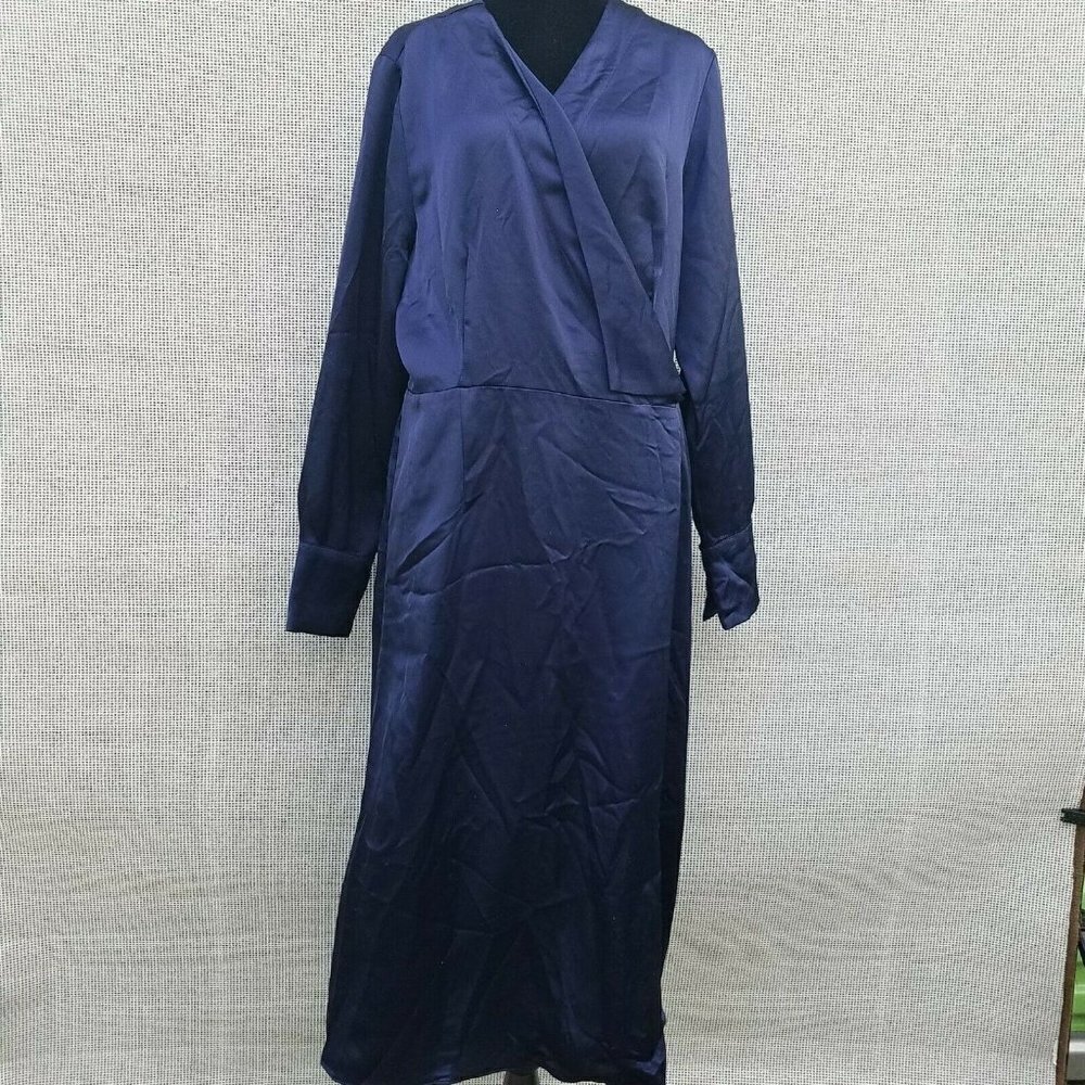 Alfani Wrap Modern Icon Long sleeves Dress. Size 12. New With Tags $99 - Picture 3 of 12